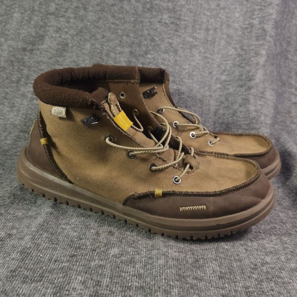 HEY DUDE Bradley Waxed Canvas Mens Casual Shoes Mens 14